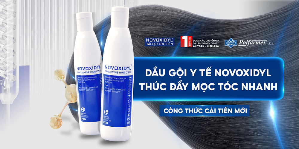 Dầu Gội Y Tế  Novoxidyl  – Giải Pháp Toàn Diện Cho Mái Tóc Thưa Yếu, Rụng Nhiều